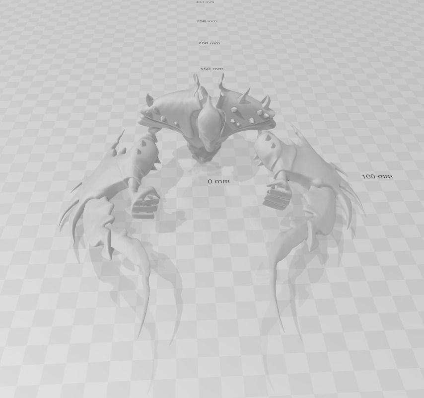 Nocturne 3D Model creature holding sword 3D print model_1