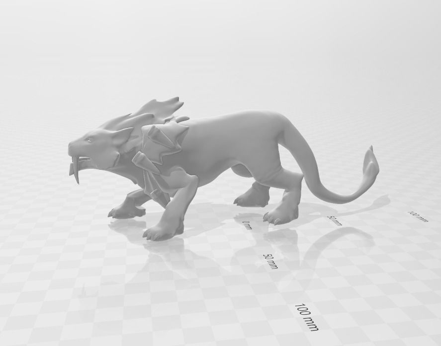 Nidalee 3D Model lion 3D print model_1
