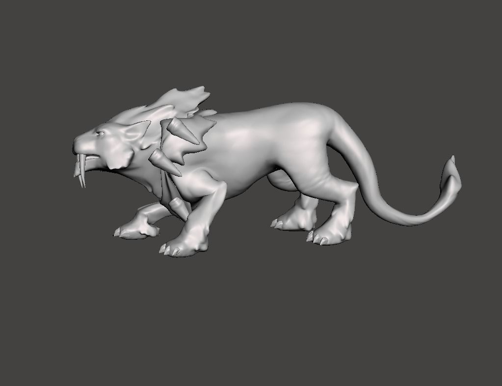 Nidalee 3D Model lion 3D print model_2