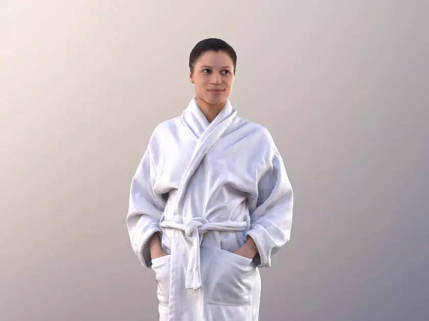 Diana 10902 - Woman With Bathrobe Walking 3D model_0