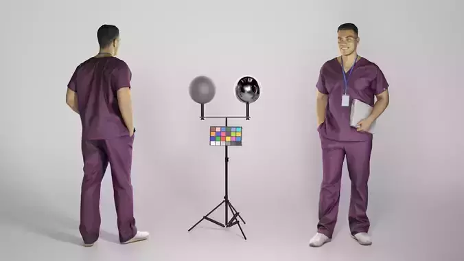 Handsome young doctor smiling 287