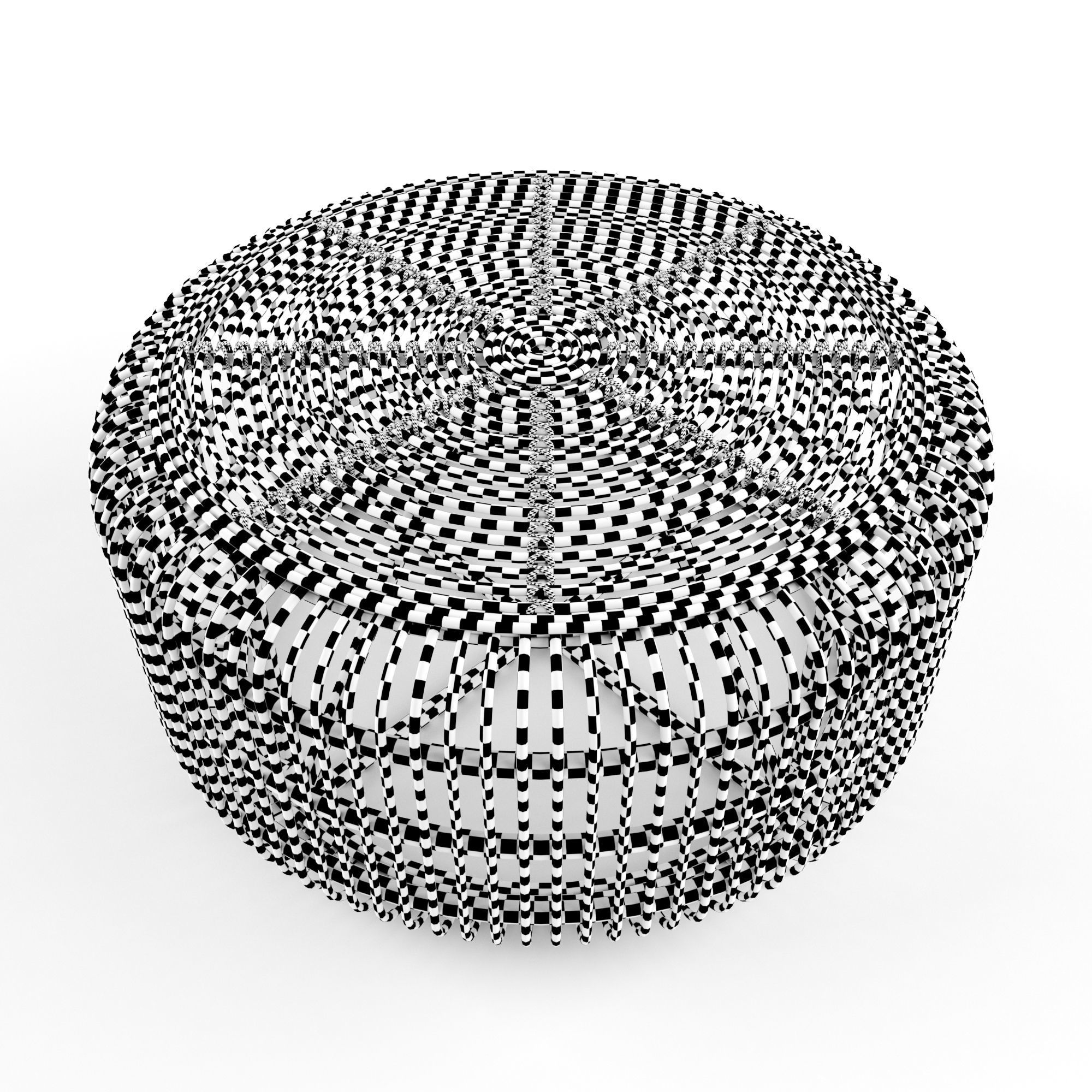 Meja - Rattan Coffee Table 3D model_4