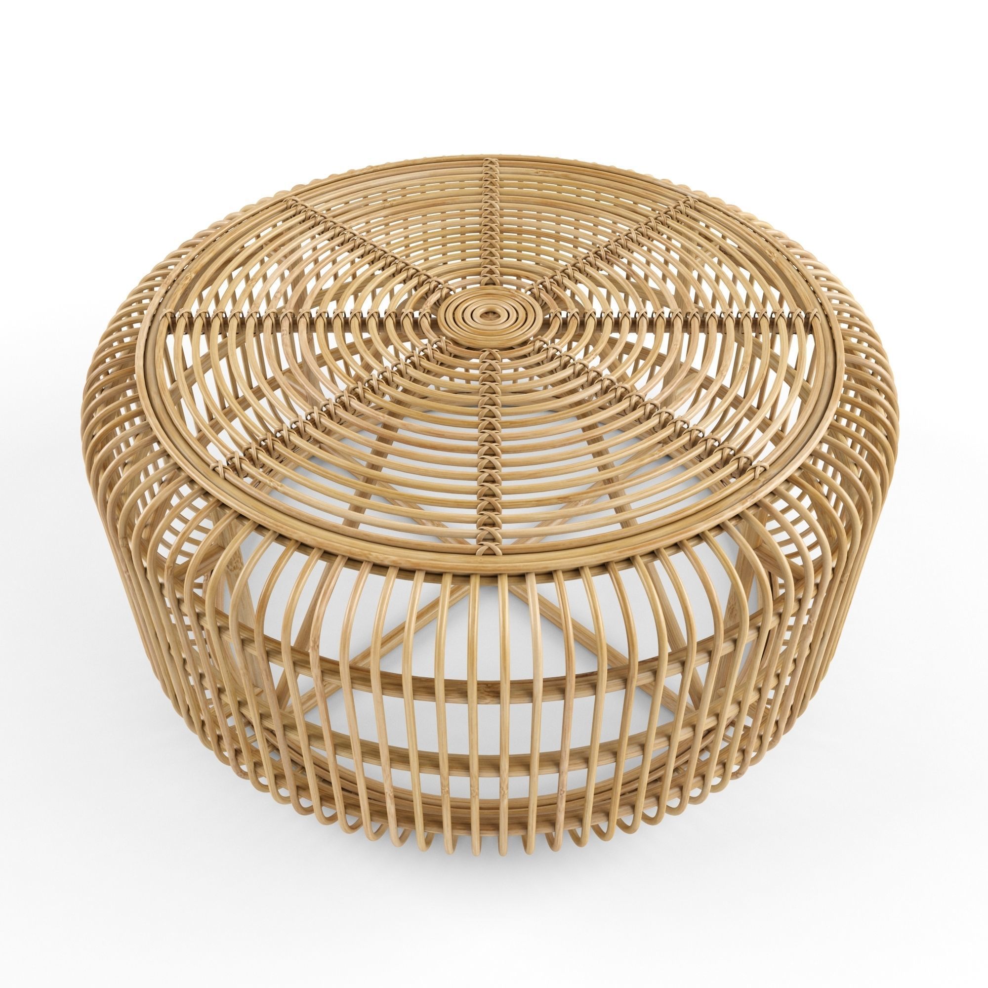 Meja - Rattan Coffee Table 3D model_1
