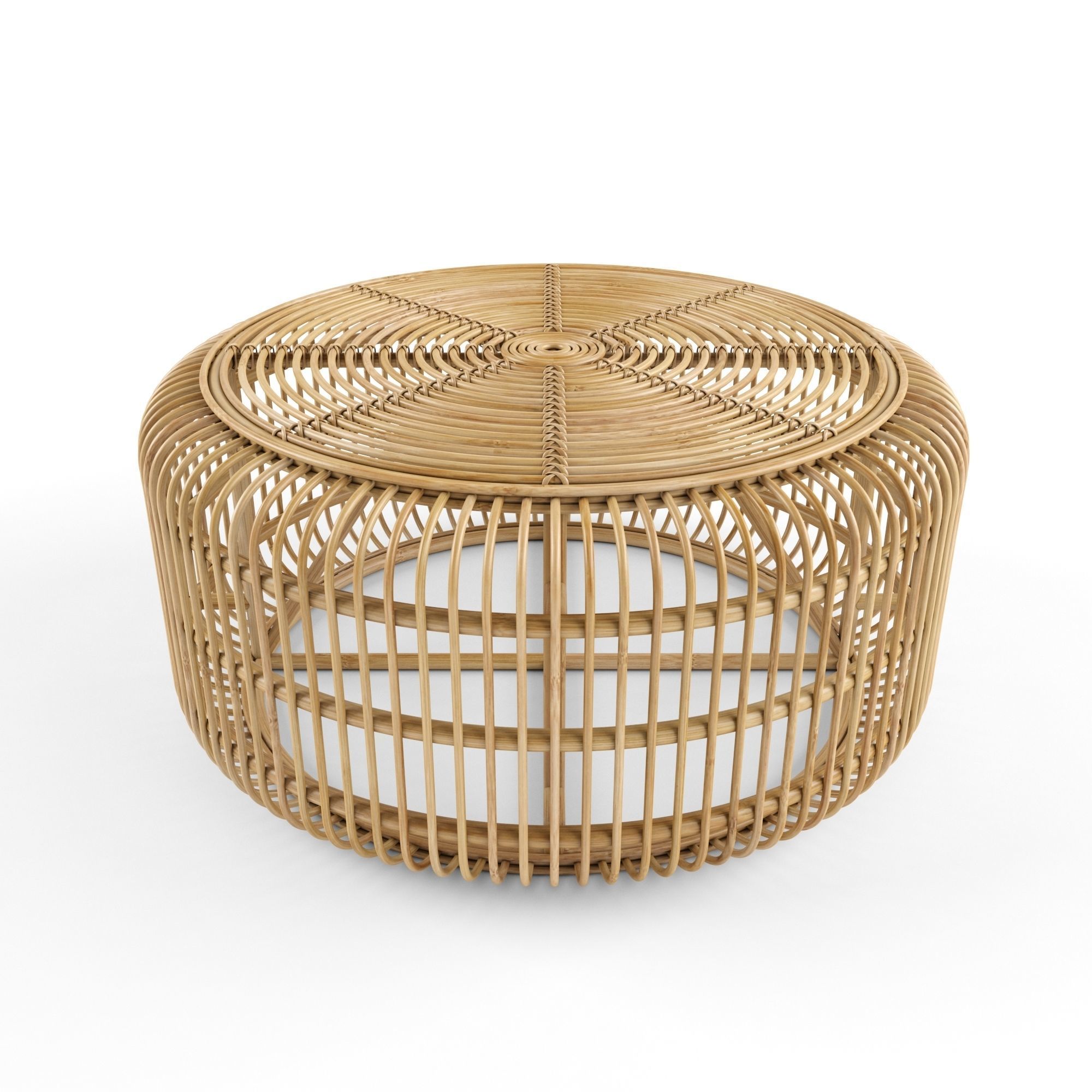 Meja - Rattan Coffee Table 3D model_2