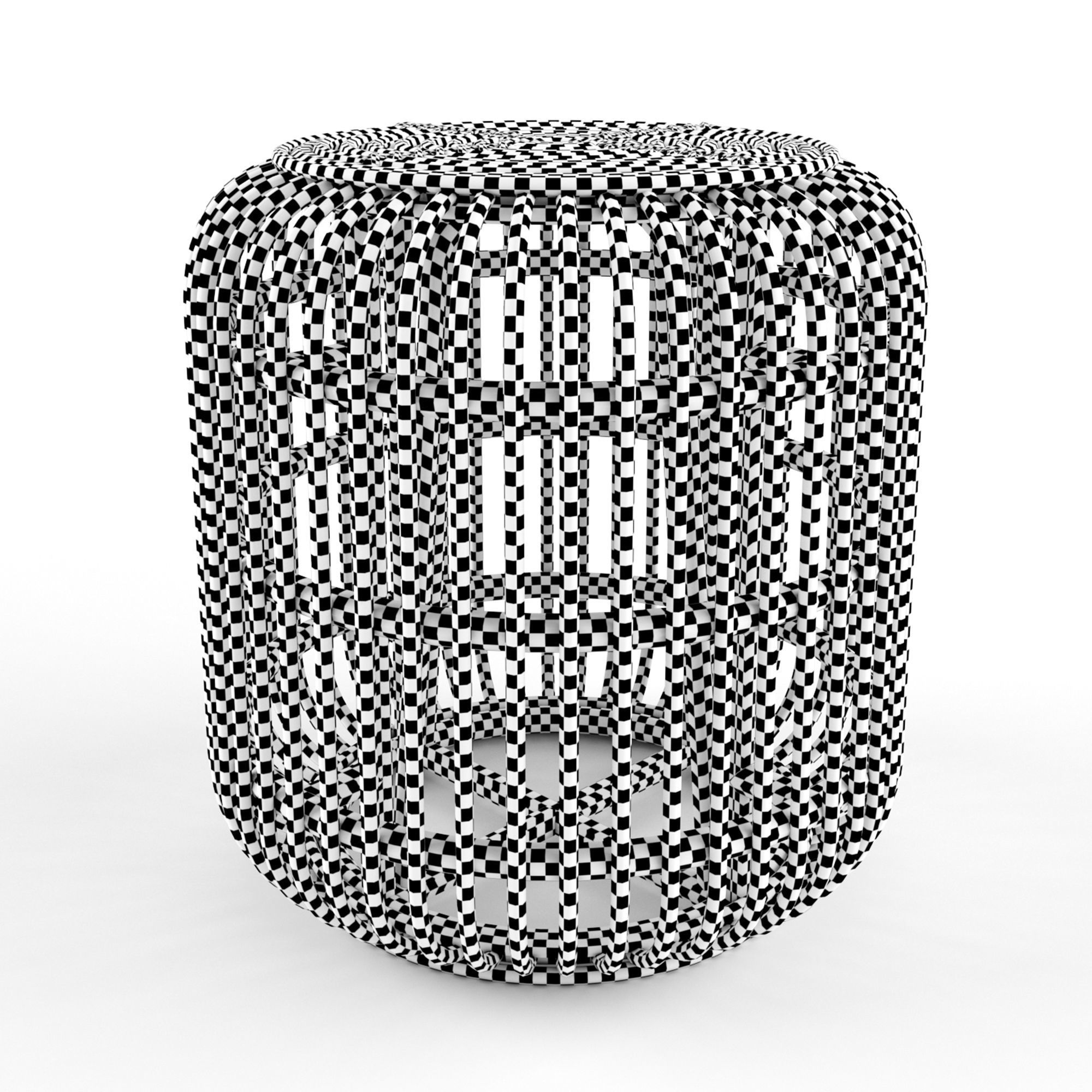 Meja - Rattan Side Table 3D model_3