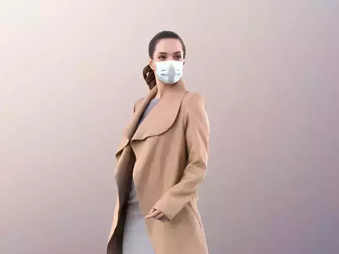 Juliette 10812 - Business Woman In Dress With Mask 3D model