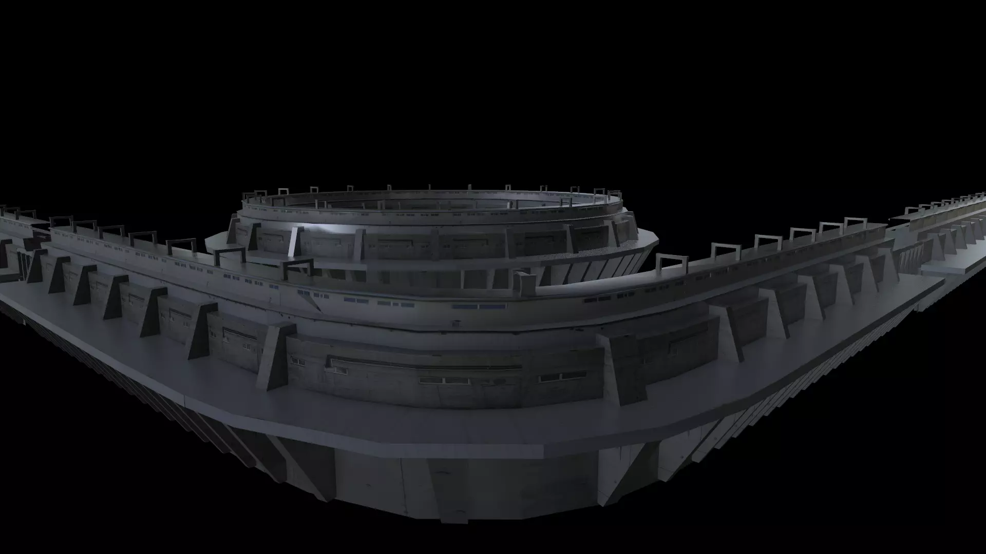 Concept Dam Wall Kit 3D model
