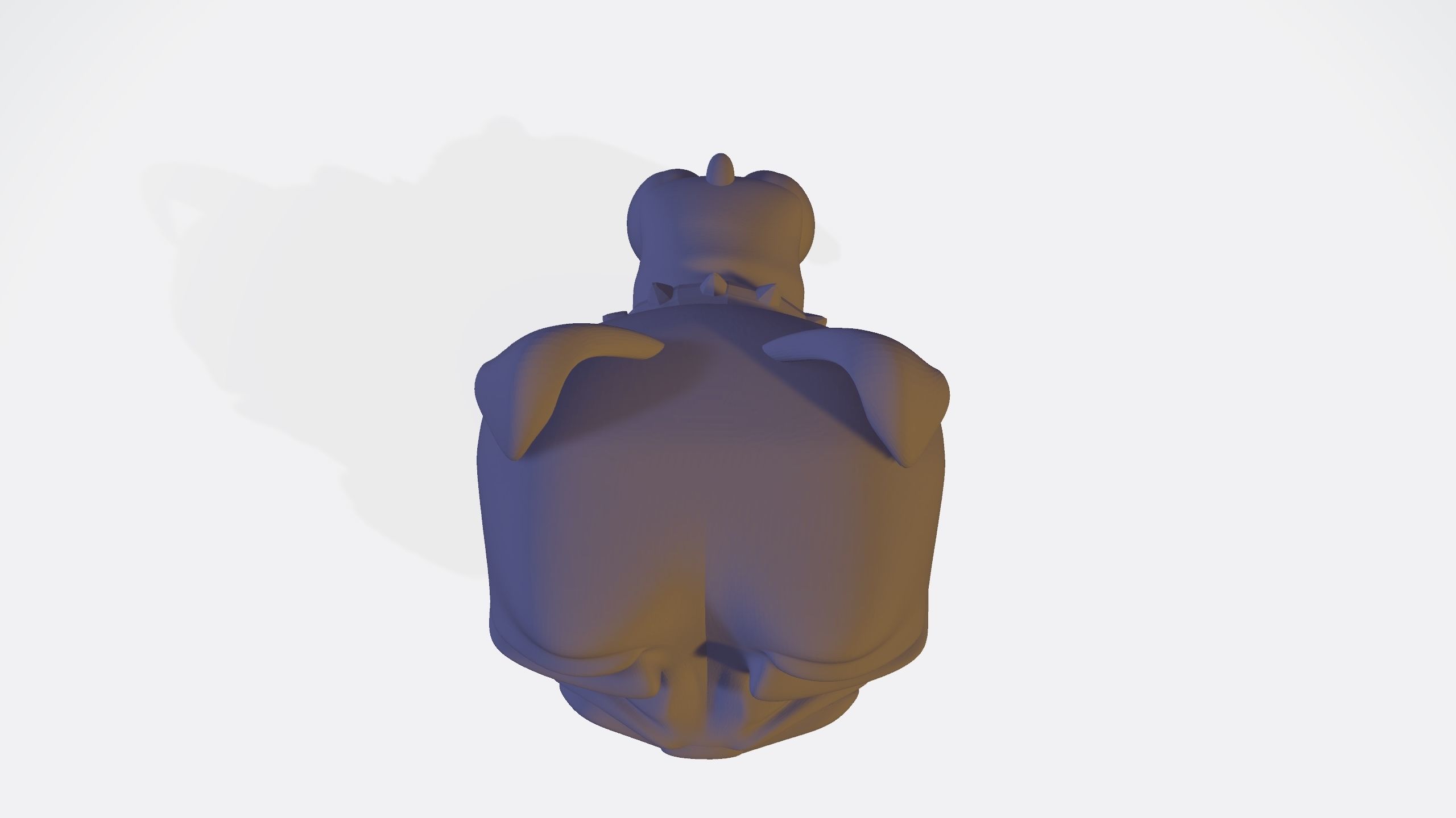 Custom Pop British Bulldog with Collar 3D Print Model 3D print model_3