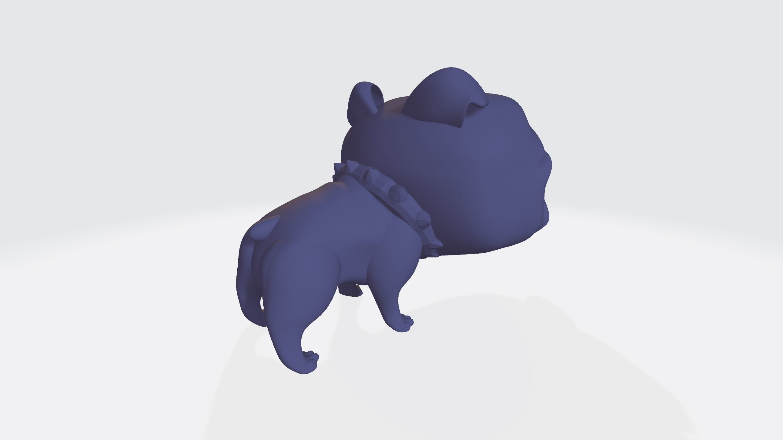 Custom Pop British Bulldog with Collar 3D Print Model 3D print model_4