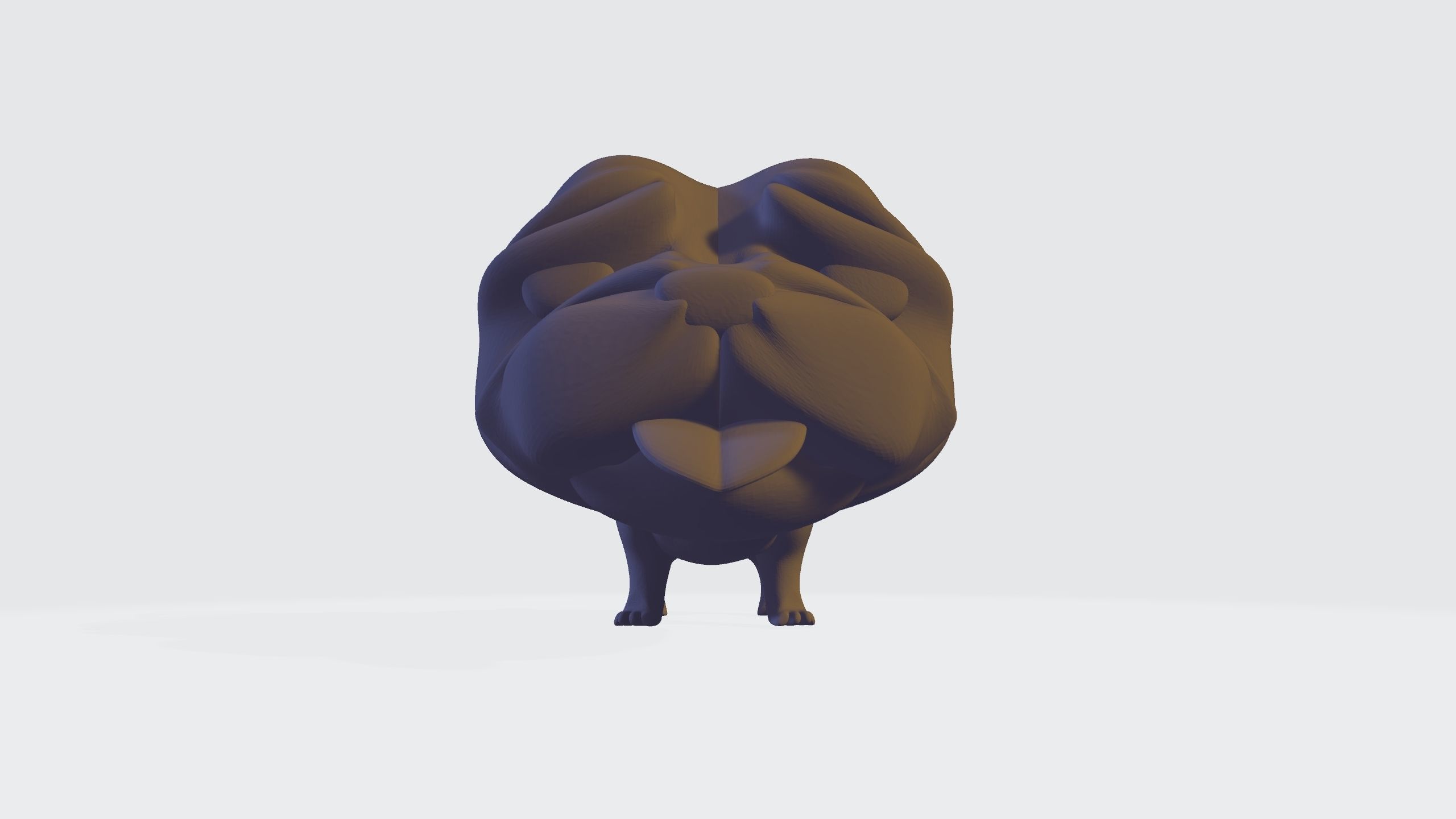 Custom Pop British Bulldog with Collar 3D Print Model 3D print model_5