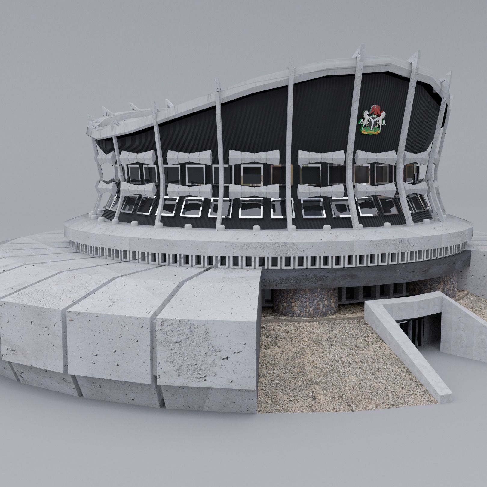 Nigeria National Theatre 3D model_4