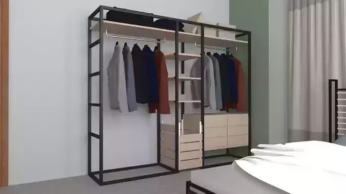 industrial style closet