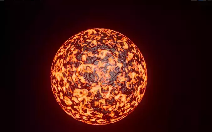 sun3d glowing ball of fire