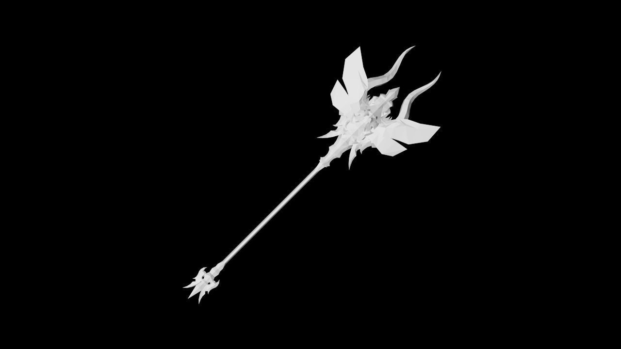 Angel Scepter Low-poly 3D model_3