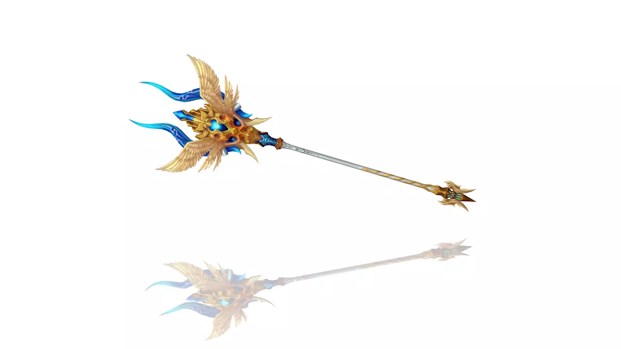 Angel Scepter Low-poly 3D model_0