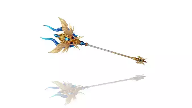 Angel Scepter Low-poly 3D model