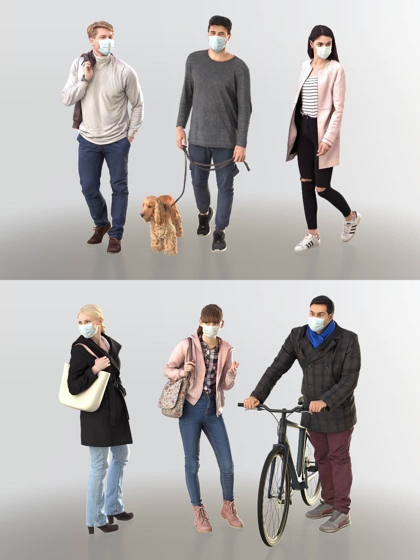 1012 - Social Distancing Bundle 3D Model Collection_15