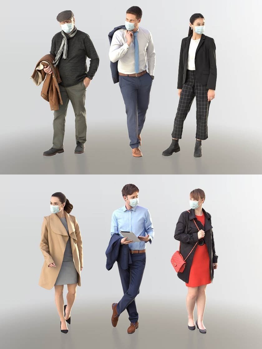 1012 - Social Distancing Bundle 3D Model Collection_14