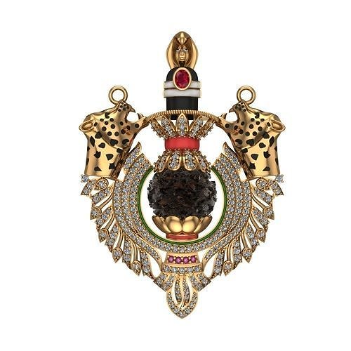 067 - Lord Shiva Rudraksh Pendant - Tiger Pendant 3D print model