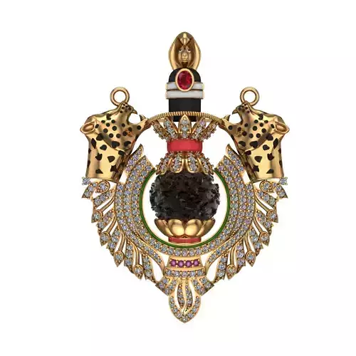067 - Lord Shiva Rudraksh Pendant - Tiger Pendant 3D print model