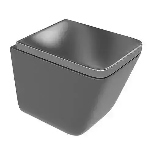 Black Toilet Bowl 3D model