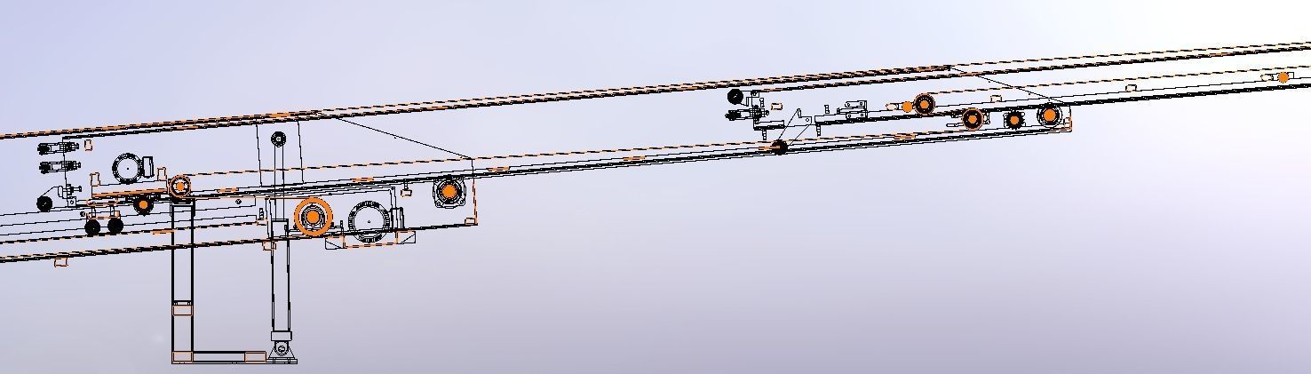 3 section telescopic belt conveyor loading belt conveyor 3D model_8