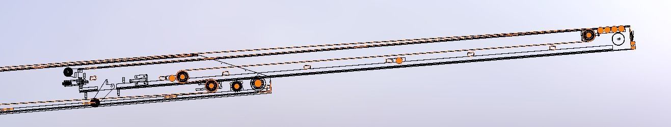 3 section telescopic belt conveyor loading belt conveyor 3D model_9