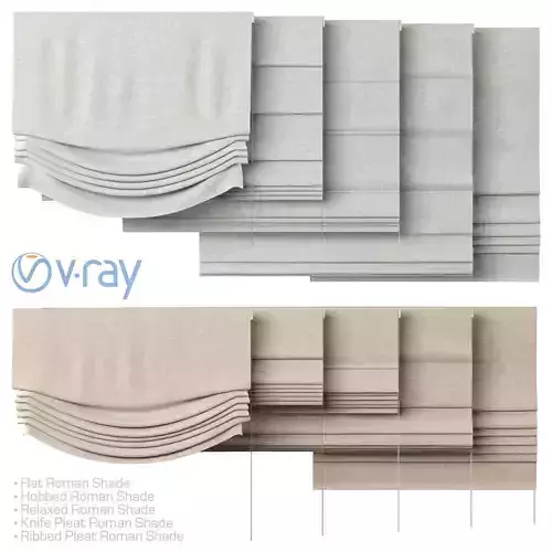 Roman Curtains 14 Five Types V-ray