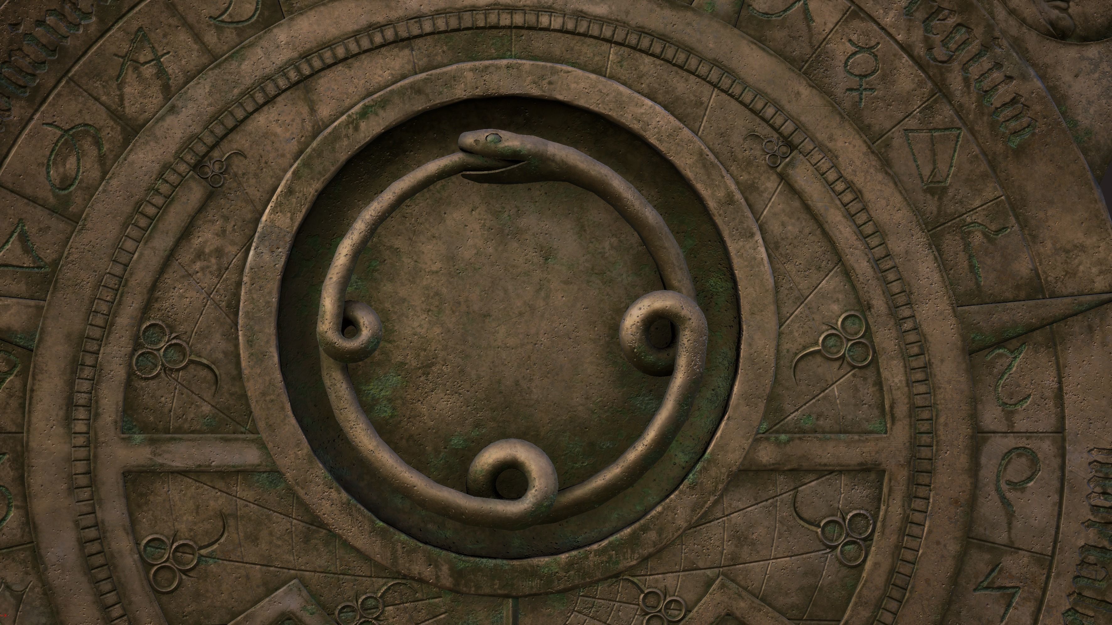 Fantasy occult astrolabe Low-poly 3D model_6