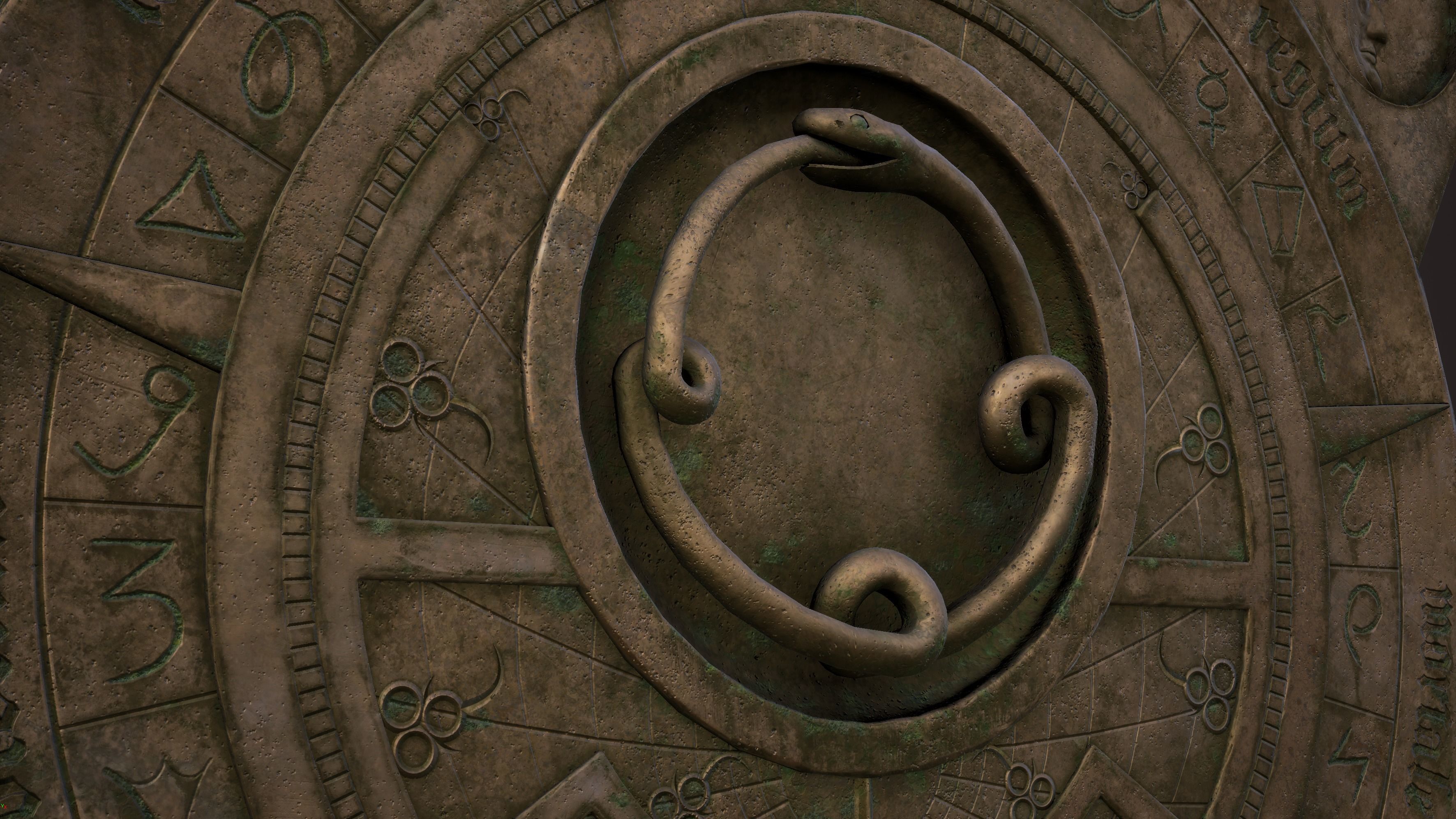 Fantasy occult astrolabe Low-poly 3D model_8