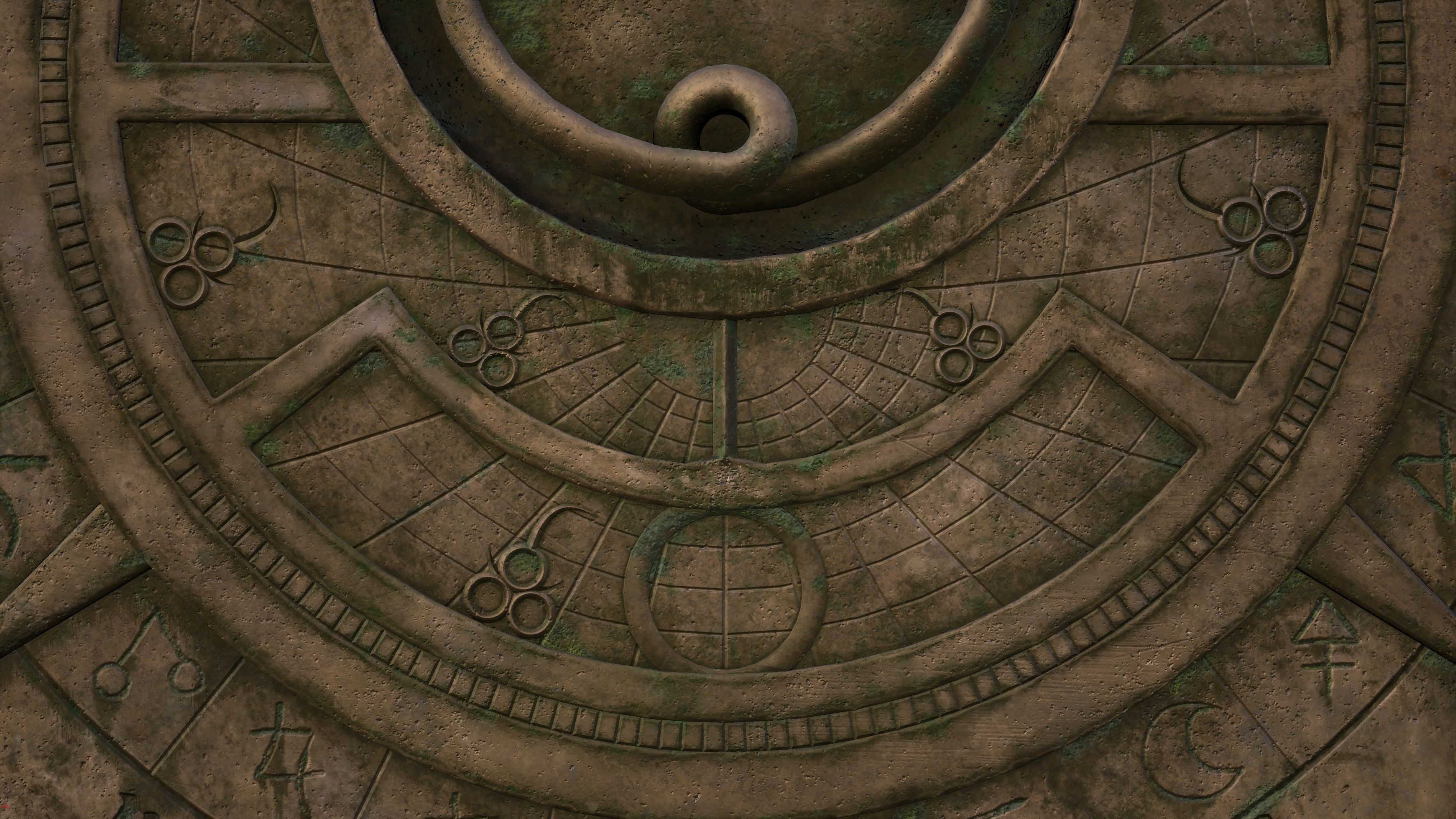 Fantasy occult astrolabe Low-poly 3D model_7