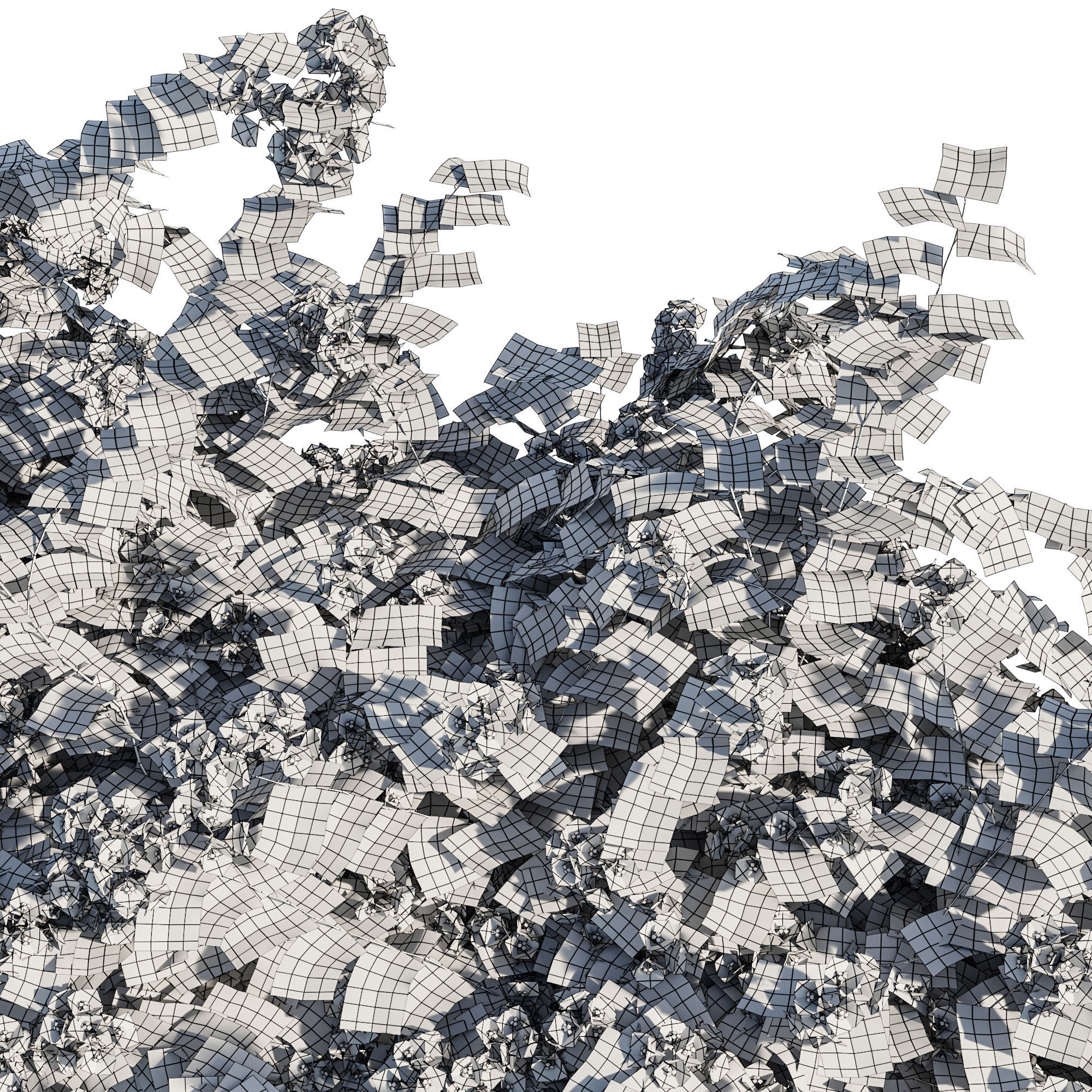 Bougainvillea artificial wisteria vine 3D model_3