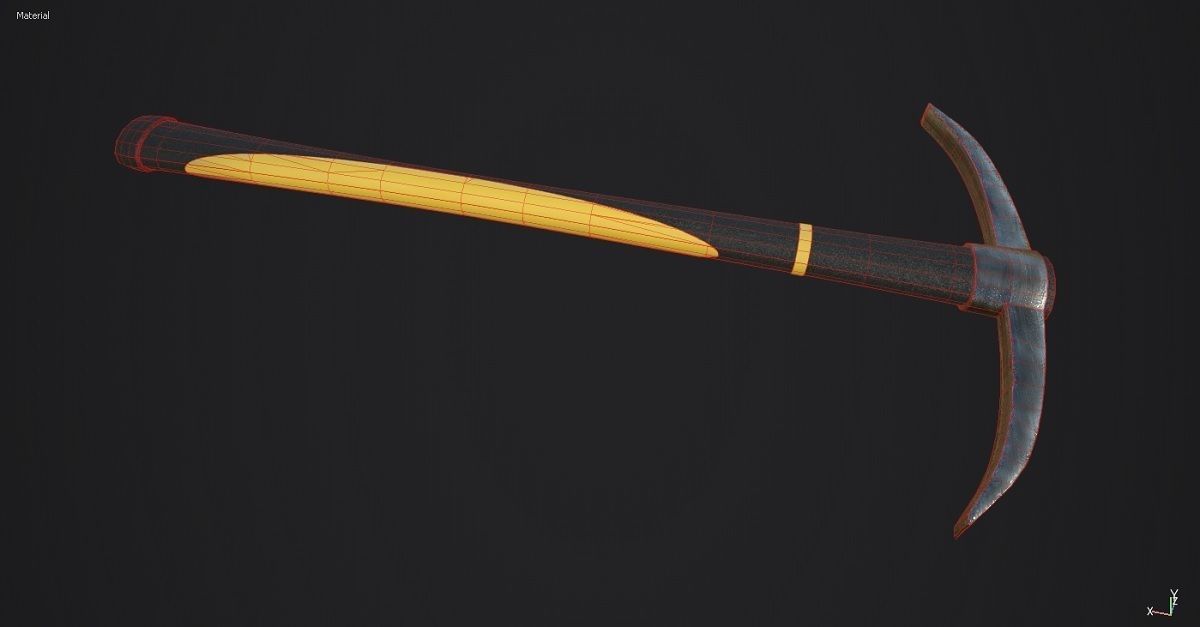 Pick Axe 3D Model  Low-poly 3D model_4