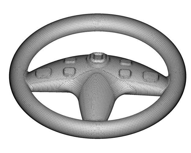Car Steering Wheel 3D print model_2