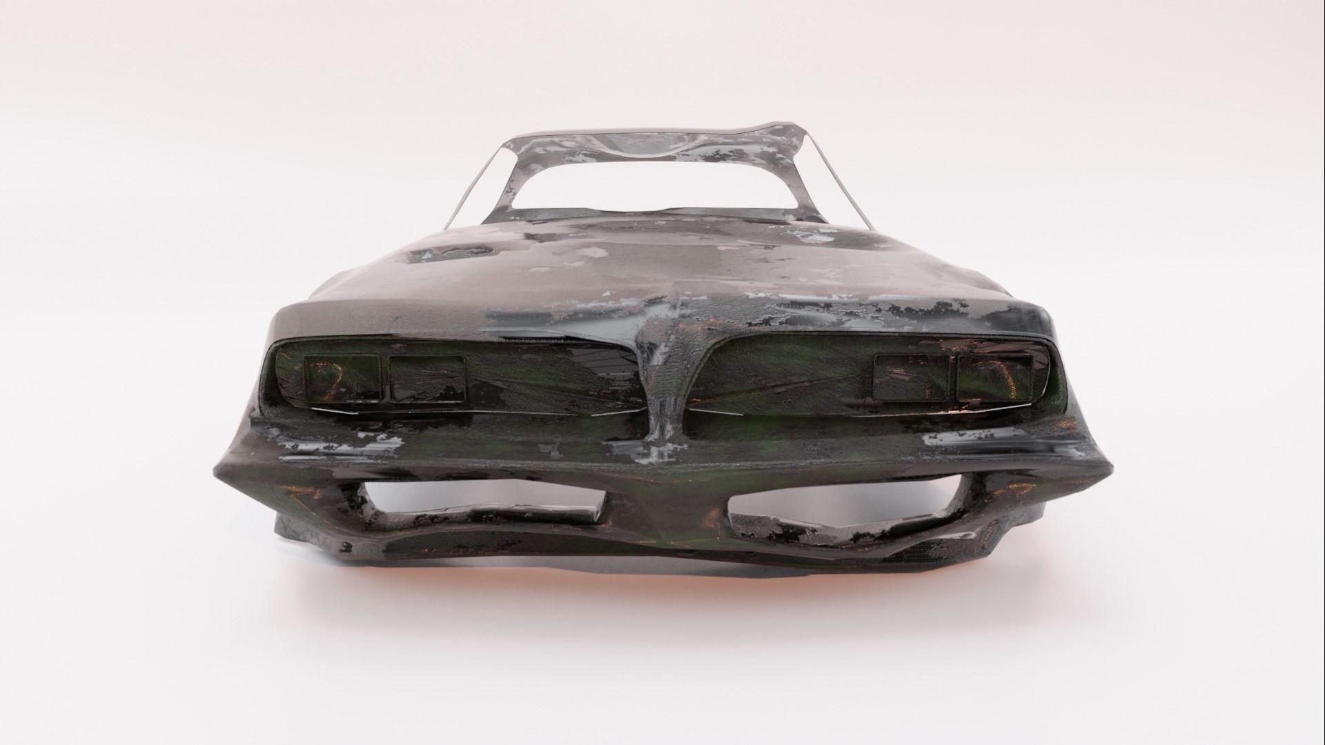 Pontiac Firebird body wreck 3D model_3