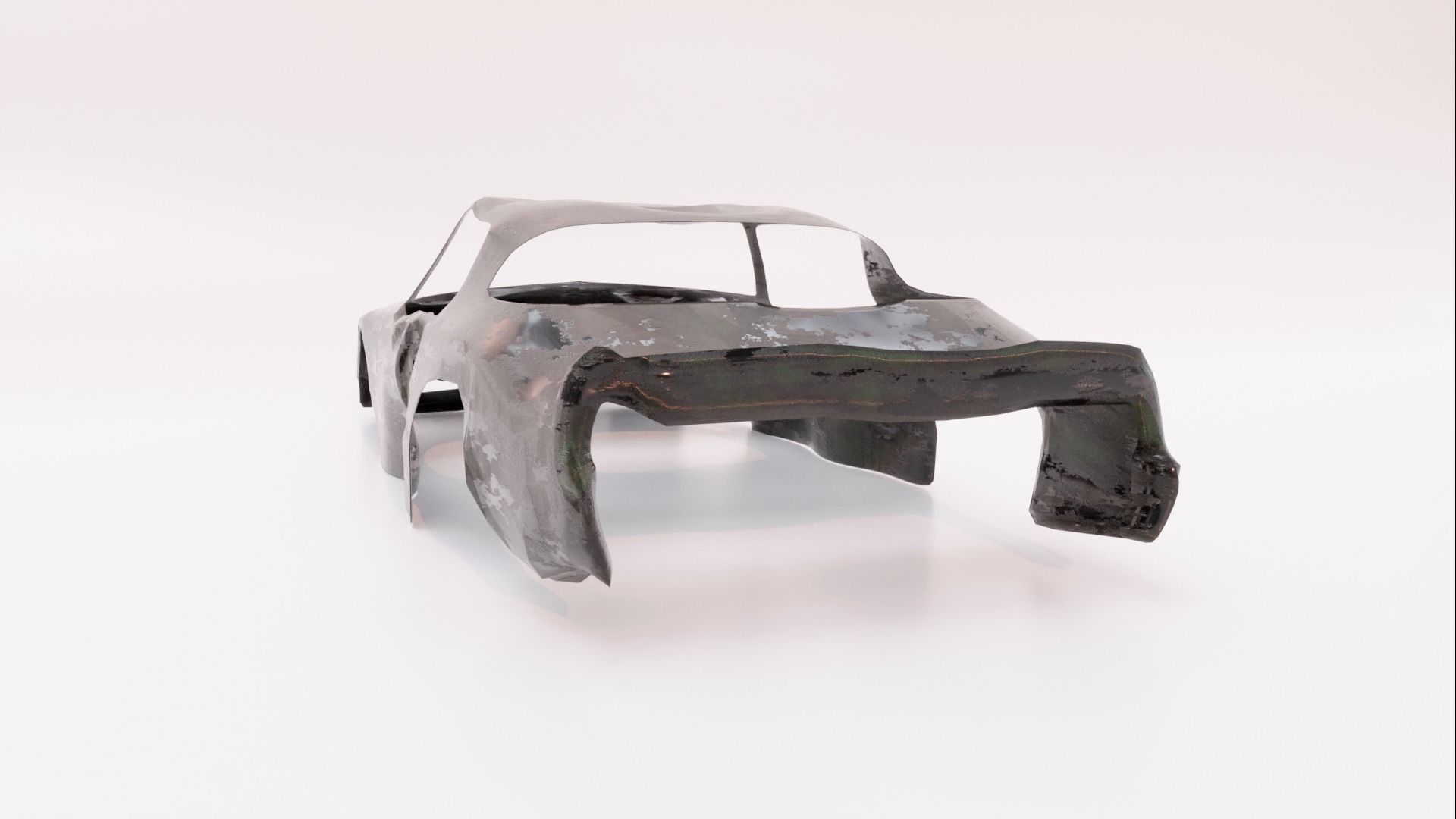 Pontiac Firebird body wreck 3D model_5
