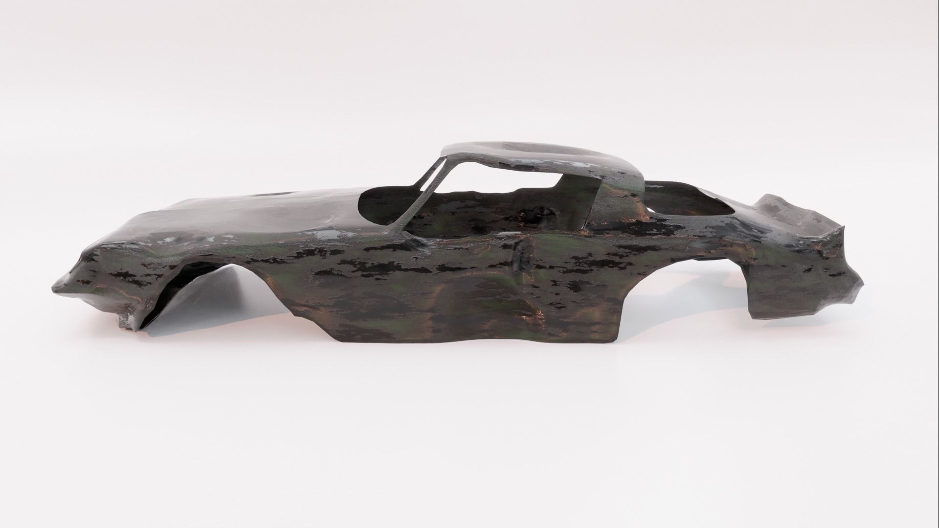 Pontiac Firebird body wreck 3D model_1