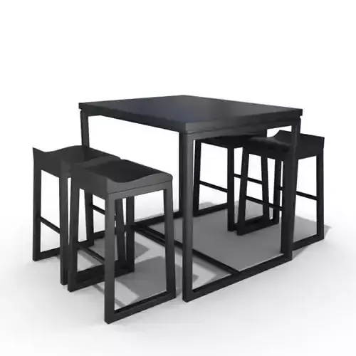 Black Table With Chairs