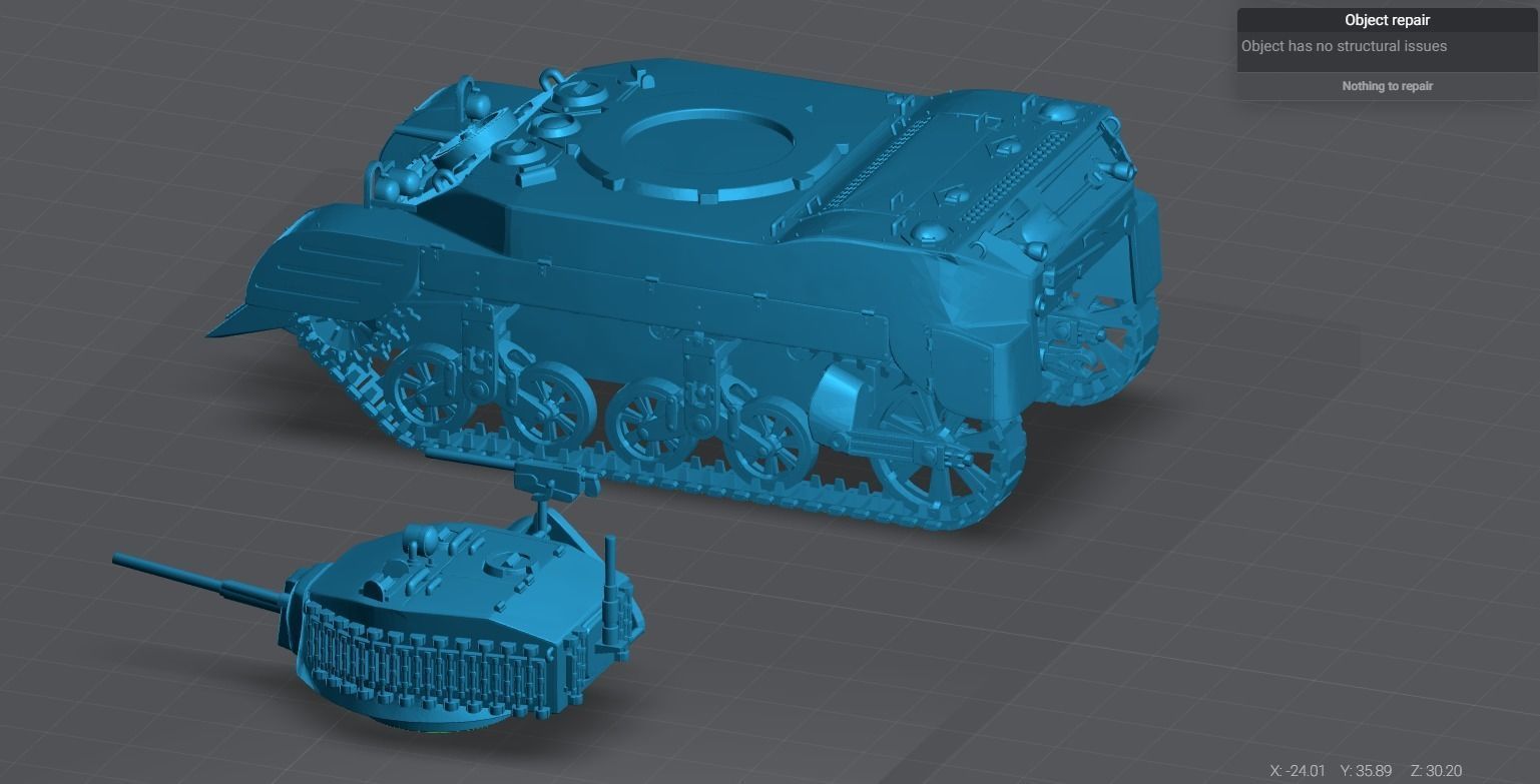 M5A1 Stuart Scale Model 3D print model_4