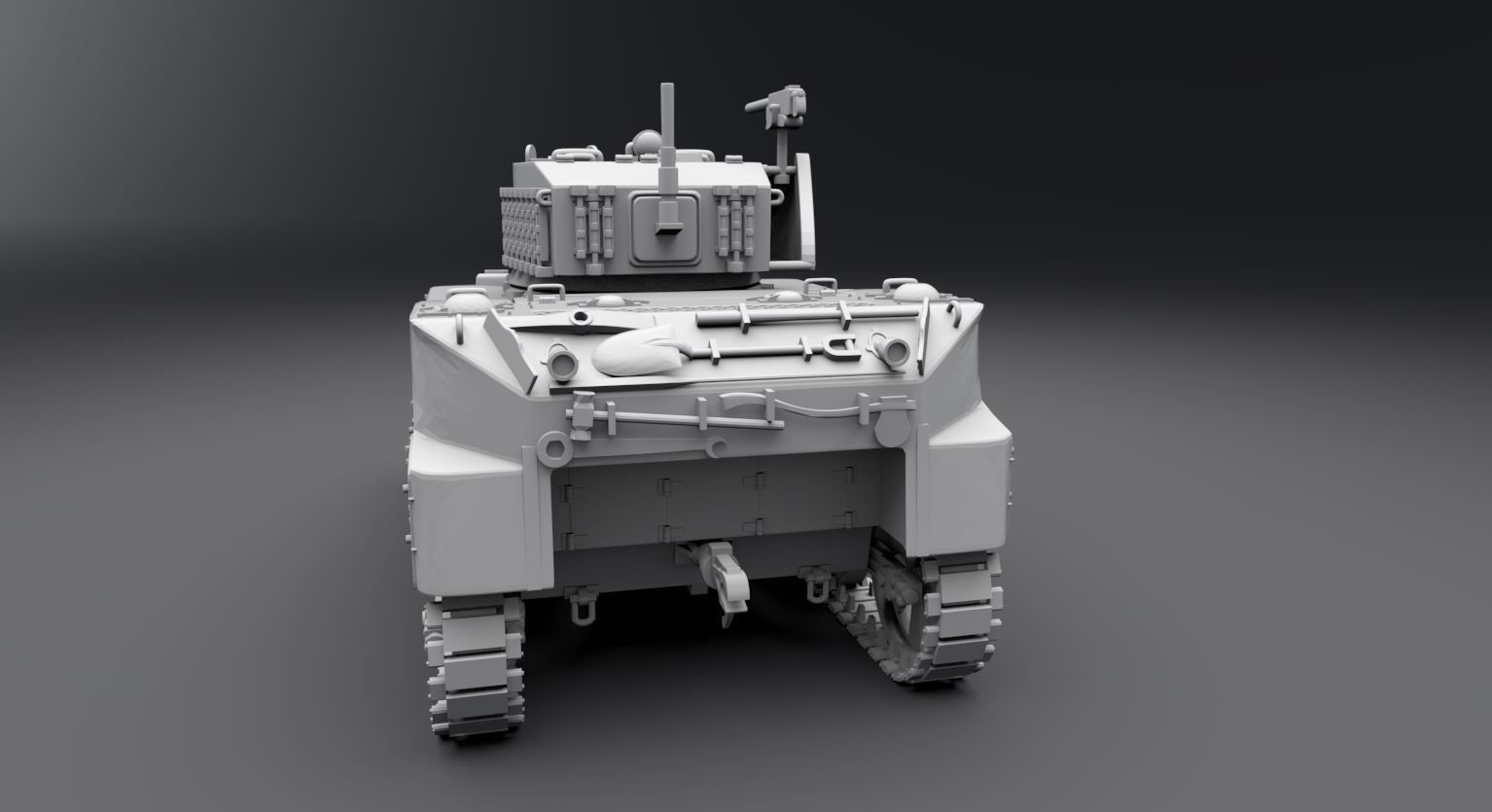 M5A1 Stuart Scale Model 3D print model_2