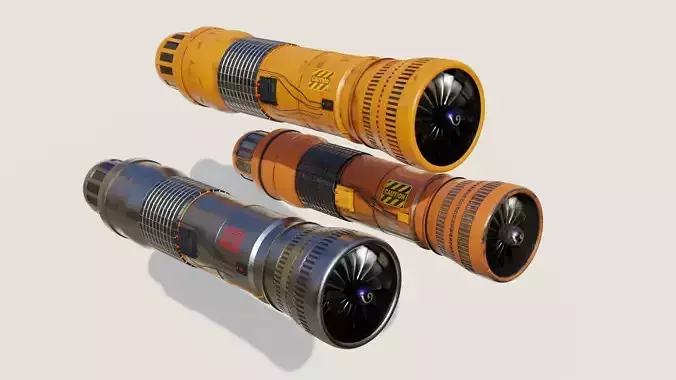 Turbine 3D models PBR materials 3D Model Collection