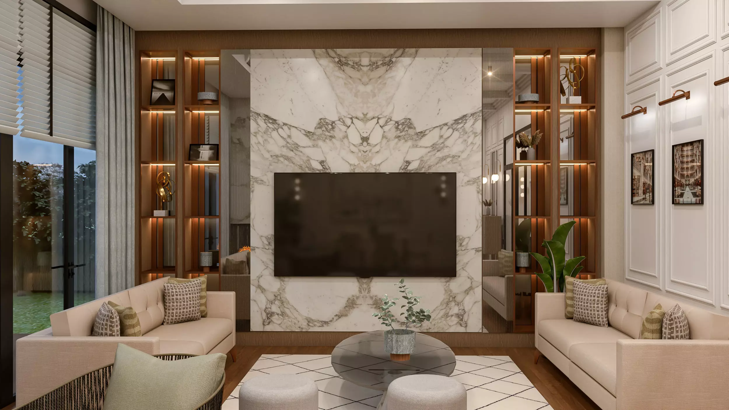 Interior Living Room and Entrance Area Project 3D model