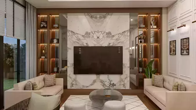 Interior Living Room and Entrance Area Project