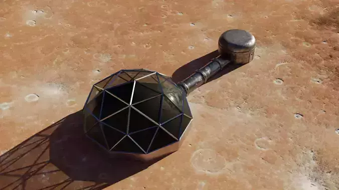 Martian - Moon base 3D model Low-poly 3D model