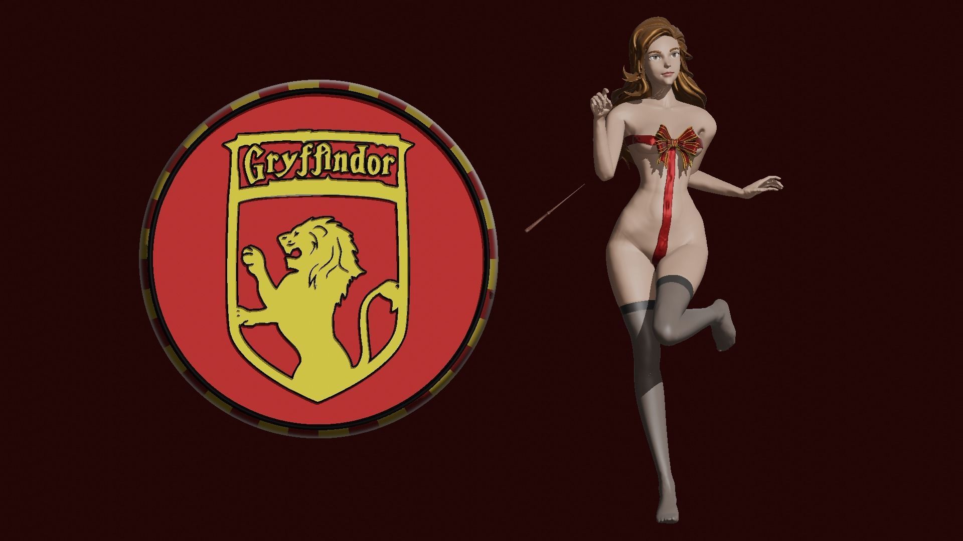 Hermione Magic Present Fan Art Pose 2 3D print model_12