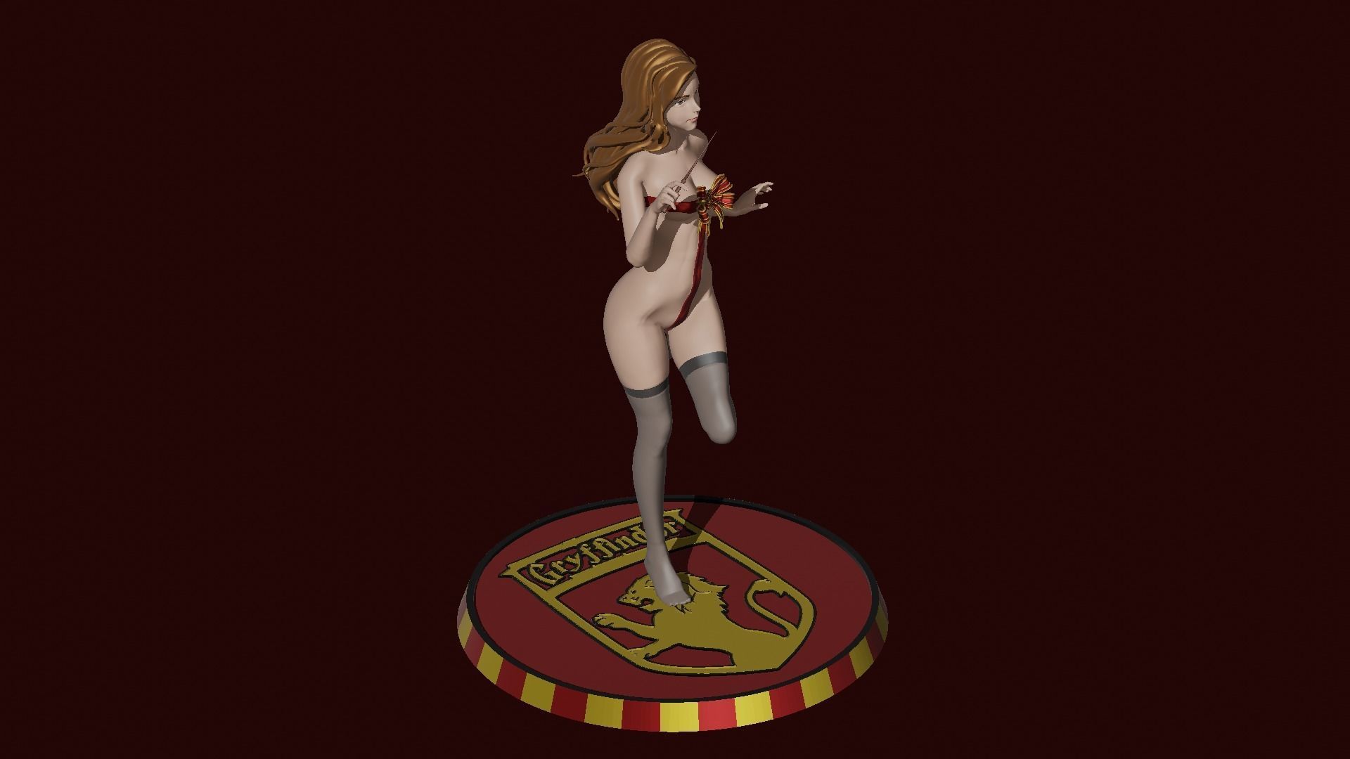 Hermione Magic Present Fan Art Pose 2 3D print model_6
