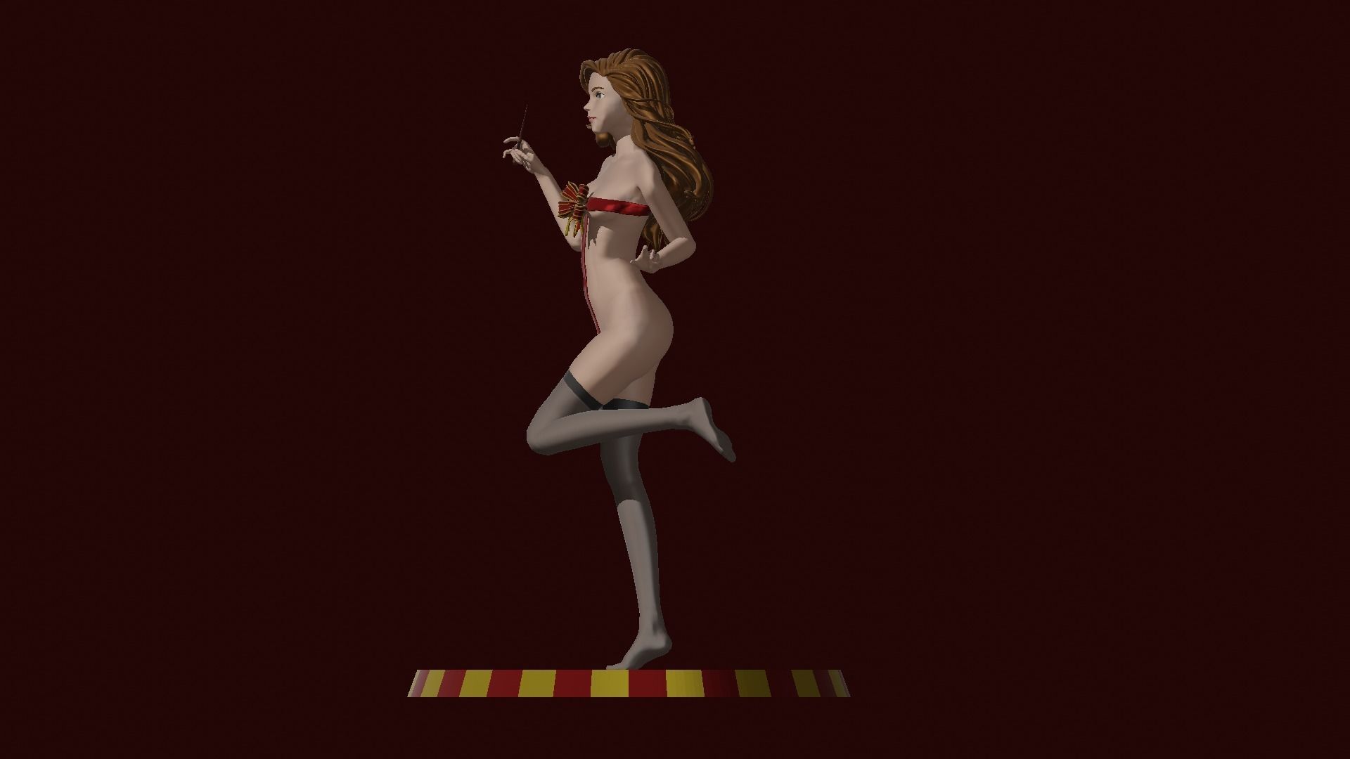 Hermione Magic Present Fan Art Pose 2 3D print model_4