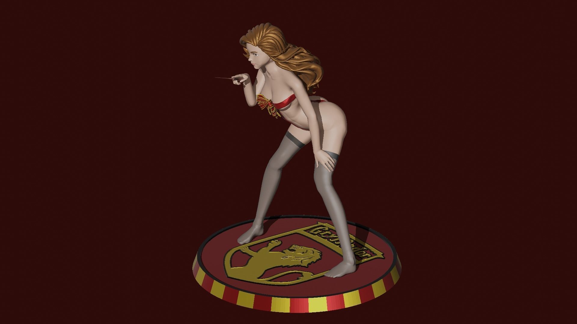 Hermione Magic Present Fan Art Pose 3 3D print model_5
