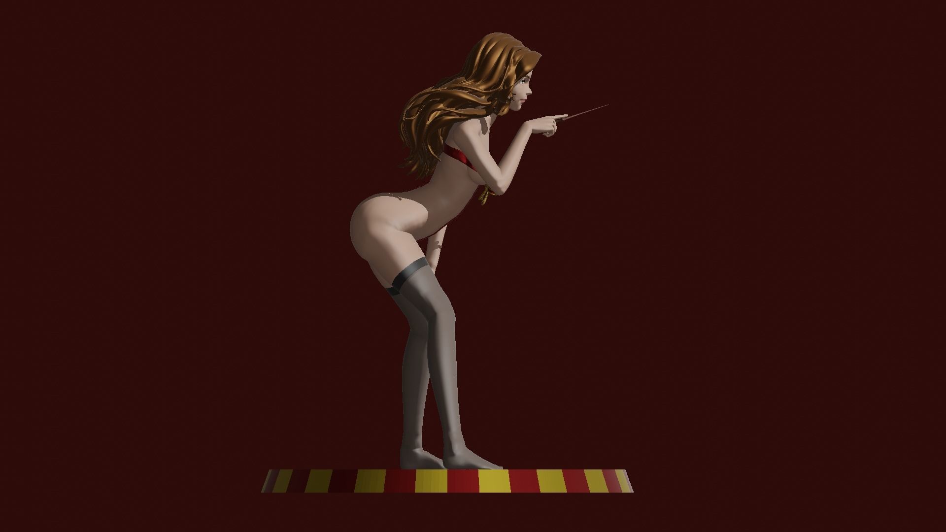 Hermione Magic Present Fan Art Pose 3 3D print model_2