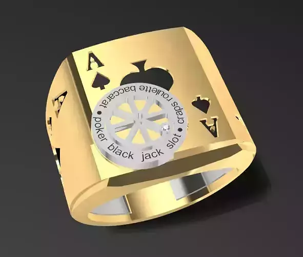 Ace Poker Ring  3D print model